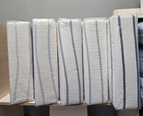 Турецьке муслінове покривало Zeron Exclusive Muslin Смужки 230х250 Євро  Антрацит Бавовна 100% 1008451 фото