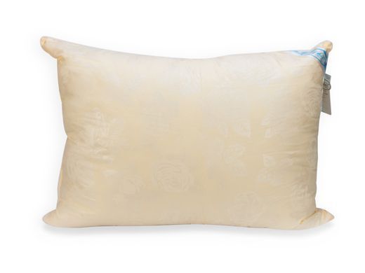 М'яка Подушка Лебединий Пух Leleka-Textile 70x70 Чохол Тік Жовта Троянда 1006283 фото