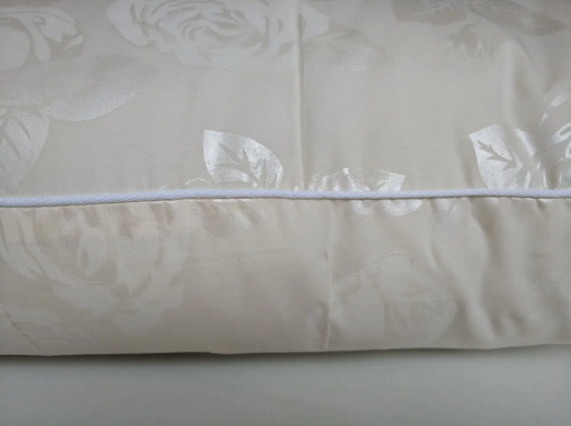 М'яка Подушка Лебединий Пух Leleka-Textile 70x70 Чохол Тік Жовта Троянда 1006283 фото